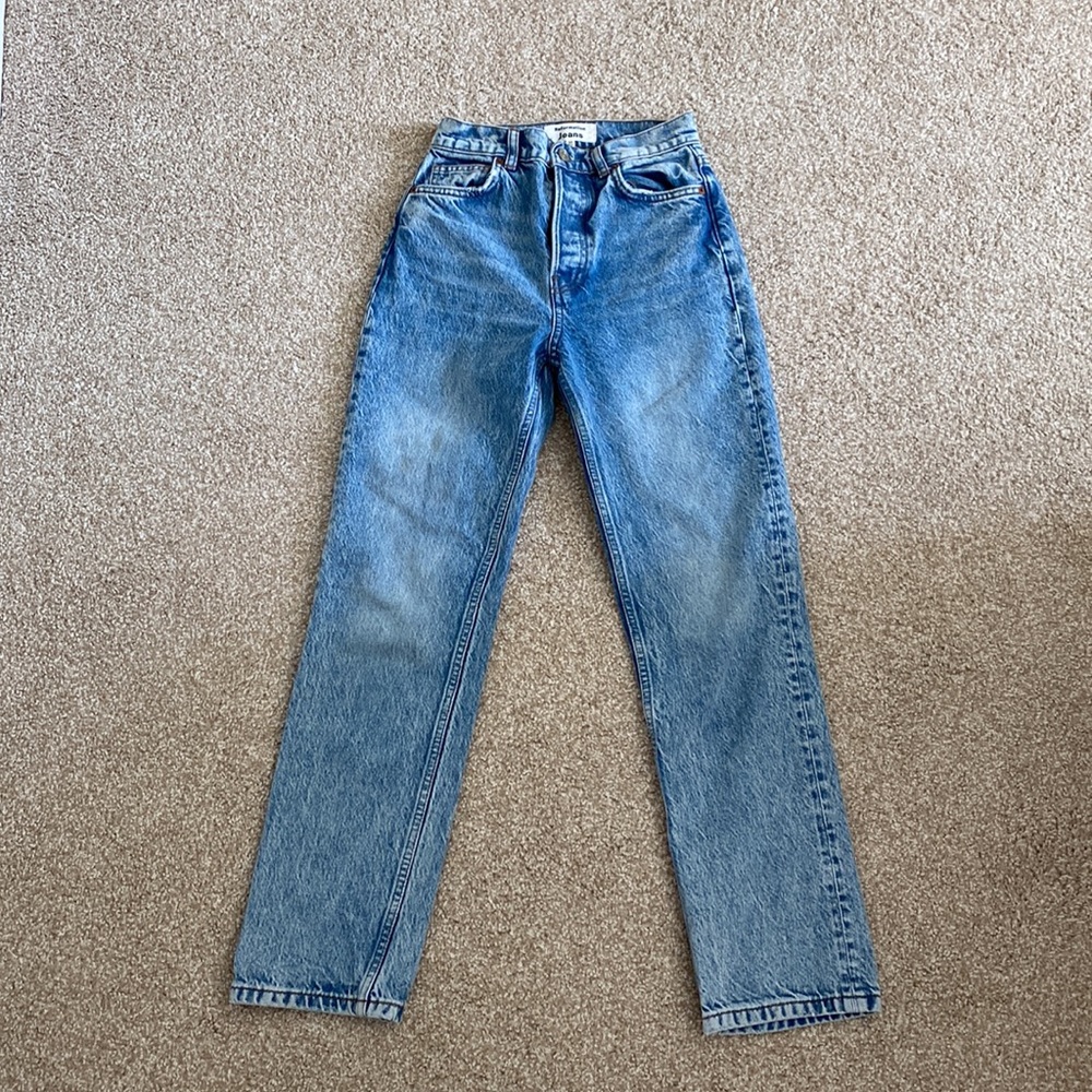 Cynthia High Rise Straight Jeans Reformation